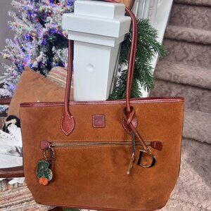 Dooney and Bourke Suede Tote (Honey color)